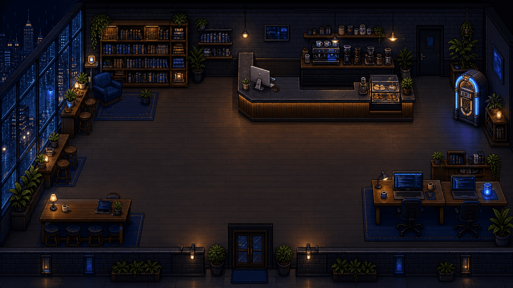A preview of the interactive Pixel Café